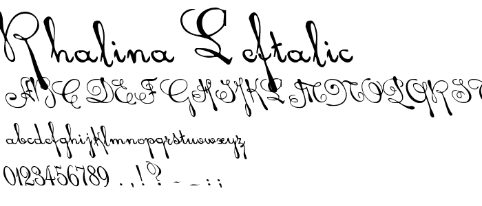 Rhalina Leftalic font